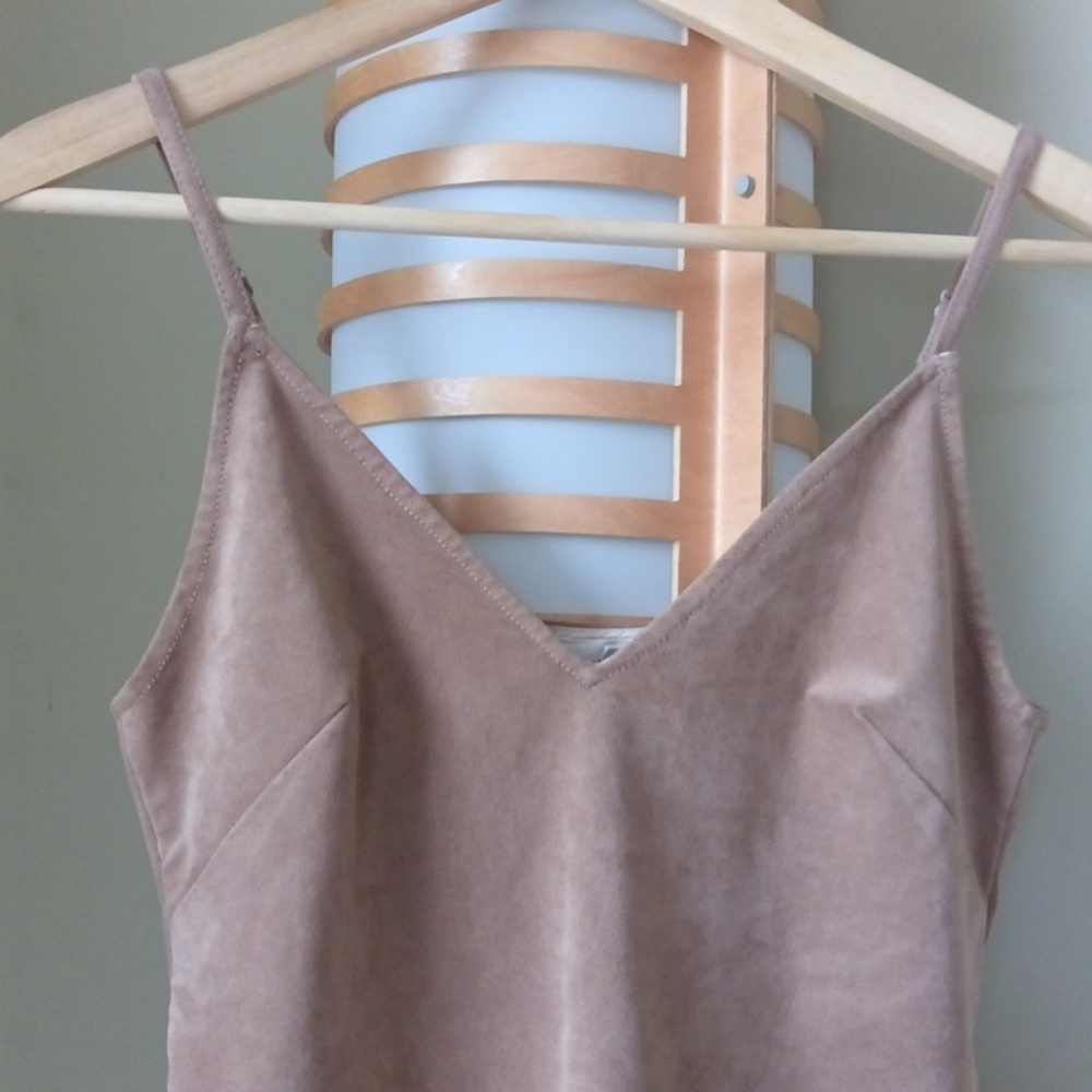 Ptp15" Wilfred Faux Suede Tan Camisole Top - Picture 4 of 16